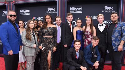 Stoneman Douglas choir from Stoneman Douglas High School were among the guests of honour. AFP