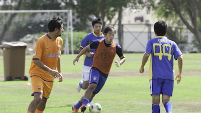 Football is matching baseball as Japan’s favourite sport. Jaime Puebla / The National