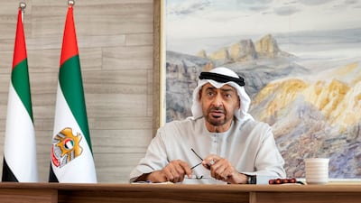 President Sheikh Mohamed urged calm in calls with regional leaders. Mohamed Al Hammadi / Presidential Court
