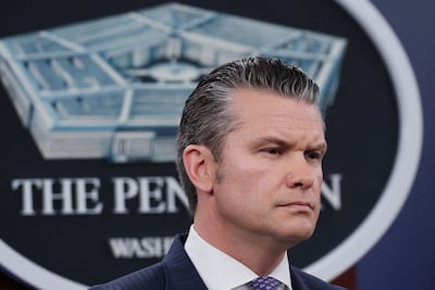 US Defence Secretary Pete Hegseth at the Pentagon on March 31. Getty Images via AFP