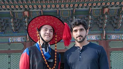 Sheikh Hamdan bin Mohammed, Crown Prince of Dubai, in Seoul, South Korea.