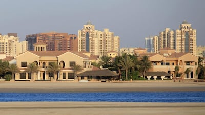 Villas along a frond on the Palm Jumeirah in Dubai. Sarah Dea / The National