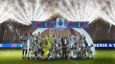 Juventus players celebrate. EPA