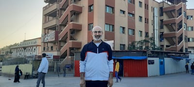 Dr Sawan outside Nasser Hospital in Gaza. Photo: Saladin Sawan