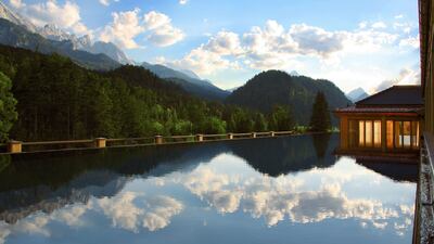 Rooftop Pool at Schloss Elmau in Germany. Courtesy The Leading Hotels of the World