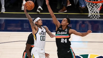 Jordan Clarkson led the Utah Jazz with 30 points in the win over San Antonio Spurs. Reuters