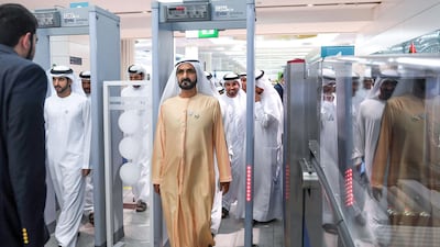 Sheikh Mohammed bin Rashid, Vice President and Ruler of Dubai, and Sheikh Hamdan bin Mohammed, Crown Prince of Dubai, inspecting Dubai International Airport last year. Wam