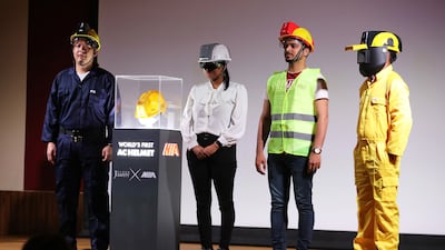 The helmet comes in four variations, for machine operators, skilled technicians, executives such as site managers and a special welding helmet complete with a full-face shield.