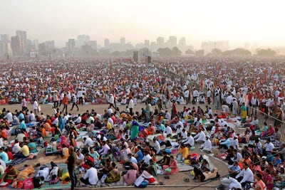 Up to a million people attended the awards ceremony with very little shade available. AFP