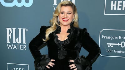 Kelly Clarkson arrives at the 25th annual Critics' Choice Awards on Sunday, January 12, 2020. AFP