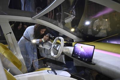 The interior of BMW's Neue Klasse prototype. AFP
