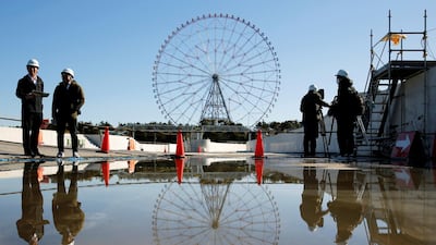 A general view of the construction site of the Kasai Canoe Slalom Centre for Tokyo 2020 Olympic games in Tokyo, Japan. Reuters
