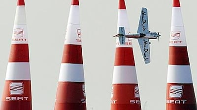 Hannes Arch practises yesterday for the final round of the tournament in Barcelona.