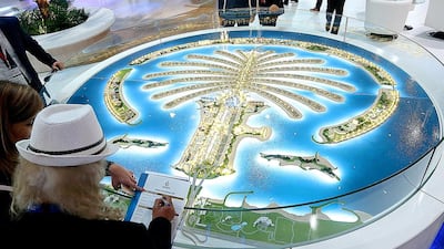 Above, the Palm Jumeirah mock up by Nakheel. Satish Kumar / The National