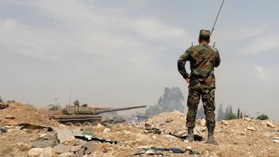 Syrian state media said a military post in rural Hama had been hit by rebels. Reuters