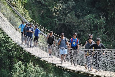Pupils and staff from GEMS Modern Academy in Dubai on a school trip to Singapore. Courtesy of GEMS