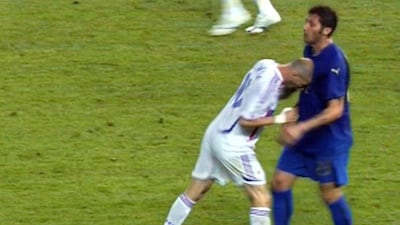 Who can forget how Zidane ended his playing career, for France during their 2006 World Cup final defeat to Italy in Berlin, when he was sent off for headbutting Marco Materazzi. AFP