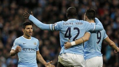 Man City have 18 goals in their last three matches at home, including six against Tottenham on Sunday. Phil Noble / Reuters