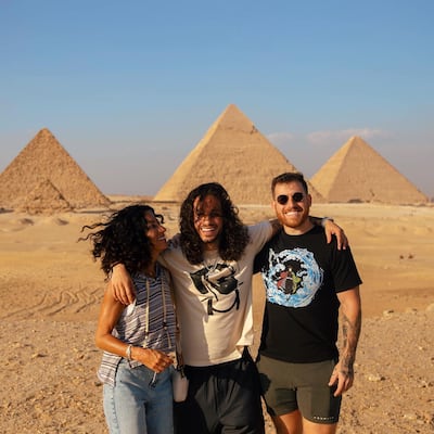 Russ became the first solo rapper to perform at the Pyramids of Giza. Russ / Instagram