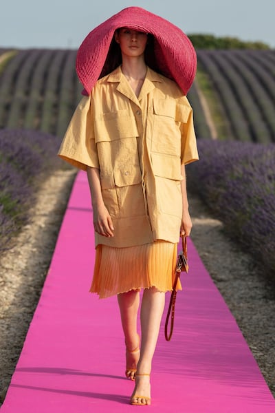 A statement hat on the Jacquemus ss20 runway