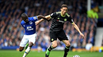 Nemanja Matic, right, in action during Chelsea's 3-0 win over Everton on Sunday. Laurence Griffiths / Getty Images