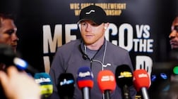 Saul 'Canelo' Alvarez faces Christian Mbilli in his 69th professional bout this weekend. Photo: SPA
