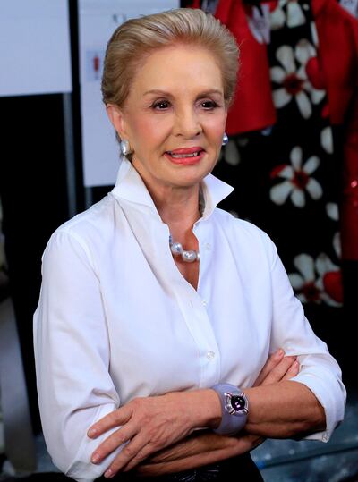 Fashion designer Carolina Herrera. AFP