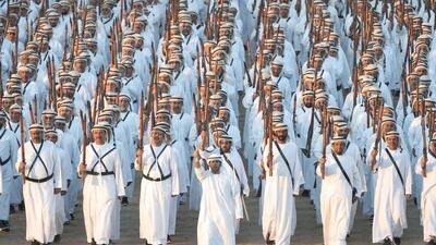 Tribesman at the annual Sheikh Zayed Heritage Festival. Rashed Al Mansoori / Ministry of Presidential Affairs