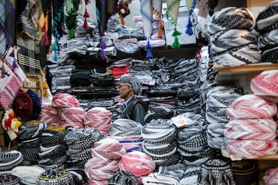 A Kurdish man waits for a costumer in his store at the historic Qaysari Bazaar in Erbil. Getty Images
