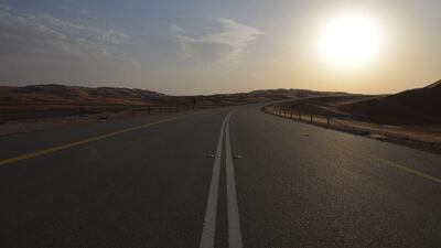 The first road has been built across the mysterious and dangerous shifting sands of the Rub Al Khali desert. Courtesy Muhammad Ajanji.