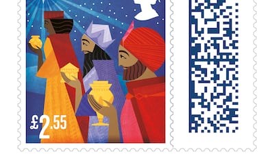 One of six new stamps celebrating Christmas 2022 exclusively illustrated by award-winning artist, Katie Ponder. Royal Mail / PA