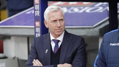 Palace manager Alan Pardew takes his place before the English Premier League soccer match between Crystal Palace and Chelsea at Selhurst Park stadium in London, Saturday Dec. 17, 2016. (AP Photo/Matt Dunham)