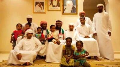 Emirati kidnap victim Mohammed Khamis Majed at home with his friends and family after returning to the UAE early this week in Umm Al Quwain.