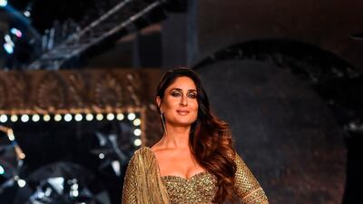 Bollywood star Kareena Kapoor Khan walked the runway for Falguni & Shane Peacock. AFP