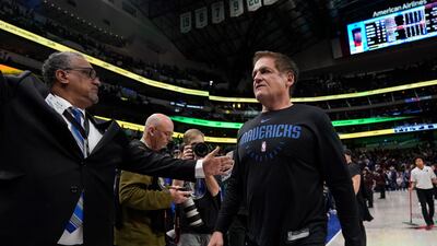 Mark Cuban at the Dallas Mavericks game against the Chicago Bulls, which resulted in the $750,000 fine. AP