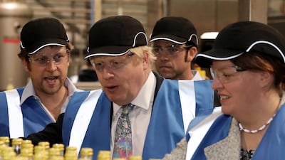 Boris Johnson's (C) Conservative Party currently leads the general election polls. Reuters