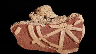 A piece of coral wall from a demolished house in the Bateen area of Abu Dhabi.