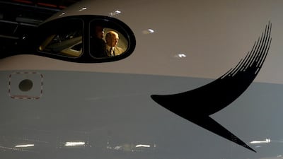 Pilots look out from the cockpit of a Cathay Pacific Airways Airbus A350 at Hong Kong Airport. Bobby Yip/Reuters