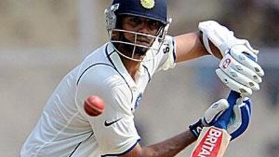 Rahul Dravid finished the day unbeaten on 177 after the first day's play.