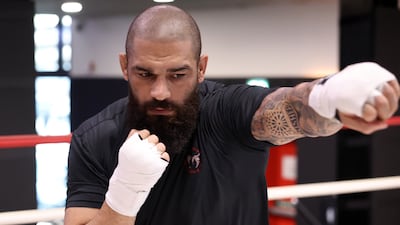Heavyweight MMA fighter Pouya Rahmani trains at the Team Nogueira gym in Dubai ahead of his bout against Slim Trabelsi at the PFL Champions Series in Dubai. All photos: Chris Whiteoak / The National