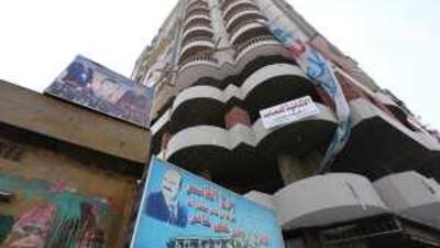 Real estate ads feature Badr Amer, who is currently in jail, and his brother-in-law Yehia Wahdan.