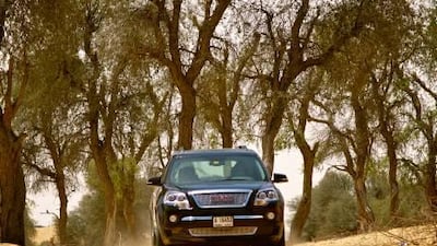 The GMC Acadia Denali may not be suited to sand driving, but it lets you explore Al Hayer forest in complete comfort. Paolo Rossetti for The National