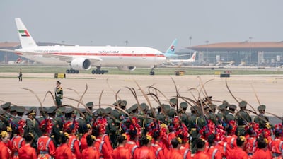 Sheikh Mohamed bin Zayed arrives in Beijing, China, on Sunday to begin an official three-day visit. Sheikh Mohamed bin Zayed Twitter