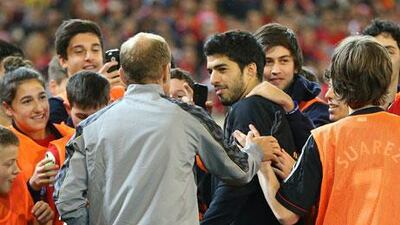 Luis Suarez wants to play Uefa Champions League football. Michael Dodge / Getty Images
