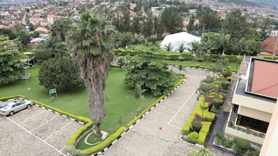 A view of Hope Hostel, one of the locations where the asylum seekers from the UK are expected to arrive this summer. AP