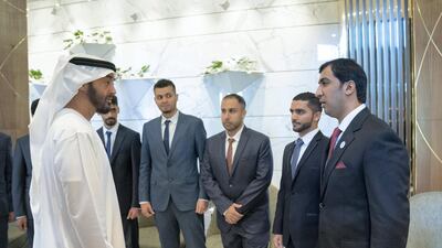 Sheikh Mohammed expressed his pleasure at meeting the students. Crown Prince Court - Abu Dhabi