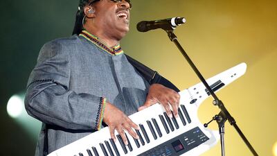 Wonder played his greatest hits during a 90-minute show