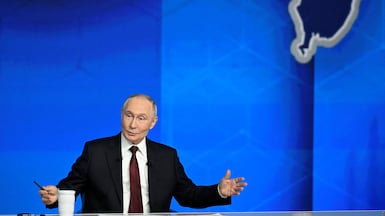 Russian President Vladimir Putin during his end-of-year press conference in Moscow. Reuters