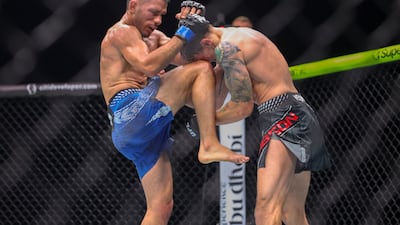 Abdul Hussein in action during the bantamweight bout against Cody Gibson.