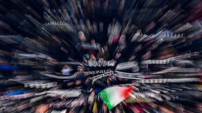 Juventus fans during the match. AFP